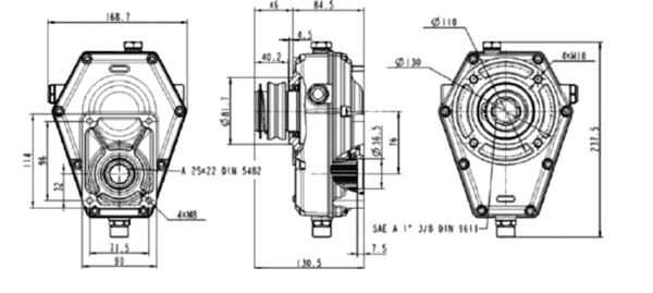 MULTIPLICADOR HEMBRA RAPIDA G2 REL. 1/3,5 - Imagen 3